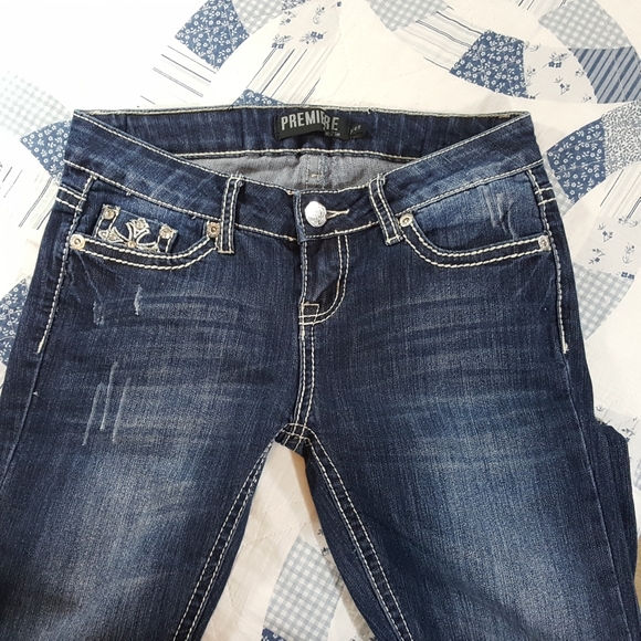 Premiere by Rue 21 jeans UNIQUE STICHED 3/4R - Picture 7 of 8